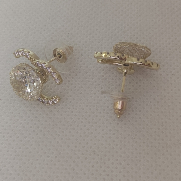 Elegant Gold and Silver With A Unique Branding Earrings - Picture 5 of 7